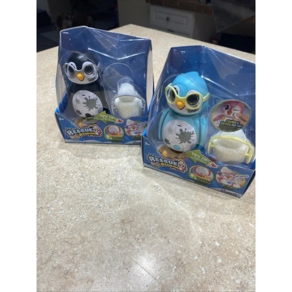 2 Rescue‎ Penguins Toy Interactive Pet Robotic 2pk 1 Black 1 Blue 578